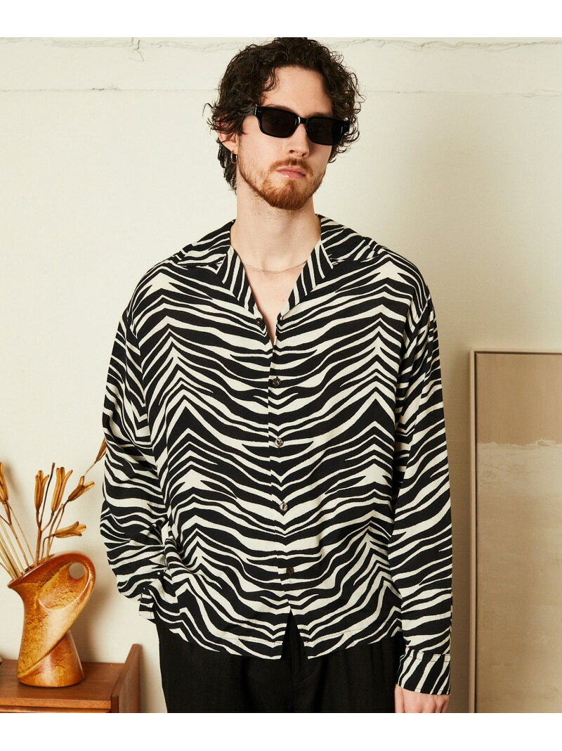 Rakuten - ZEBRA RAYON SHIRT/ゼブラレーヨンシャツ Schott ショット トップス シャツ・ブラウス ホワイト【送料無料】[Rakuten Fashion]