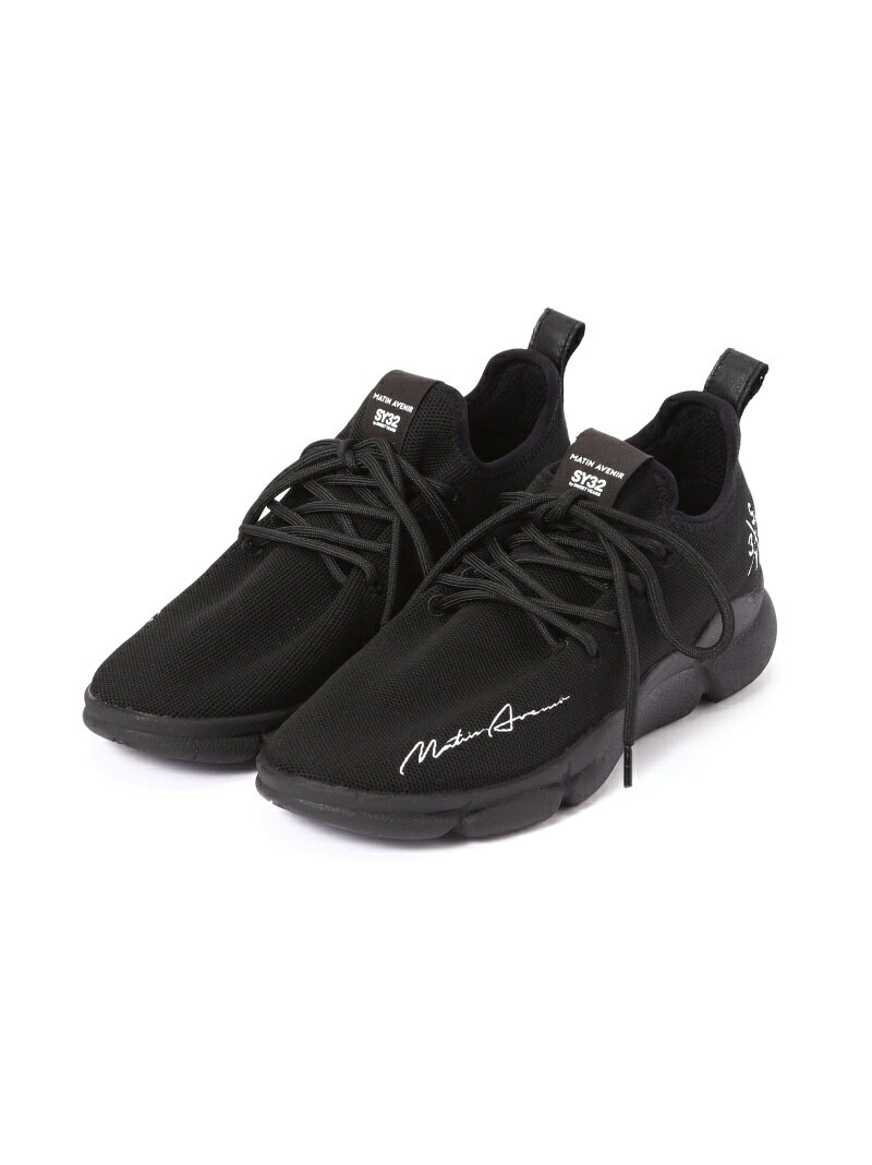 WEB限定 MATIN AVENIR*SY32 by SWEETYEARS*ROYAL FLASH/コラボレーション ニットスニーカー ROYAL FLASH ロイヤルフラッシュ シューズ・靴 スニーカー ブラック ホワイト【送料無料】[Rakuten Fashion]