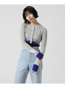 UN3D./アンスリード/COLOR BLOCK SHEER SHORT CD ROYAL FLASH ロイヤルフラッシュ トップス カーディガン ベージュ ブ...