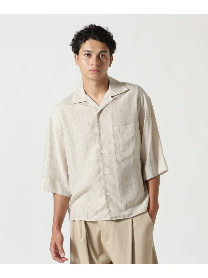 【SALE／20%OFF】Toironier/トワロニエ/Open-Collar Shirt GARDEN TOKYO ガーデン トップス シャツ・ブラウス グレー ベージュ【RBA_E】【送料無料】[Rakuten Fashion]