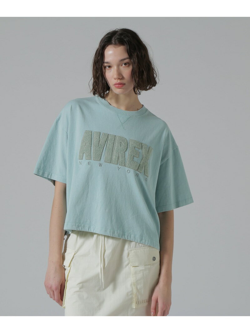 FADE WASH SAGARA LOGO T-SHIRT/フェイドウォッシュ サガラロゴTシャツ AVIREX アヴィレックス トップス カットソー・Tシャツ ホワイト グリーン ピンク グレー【送料無料】[Rakuten Fashion]