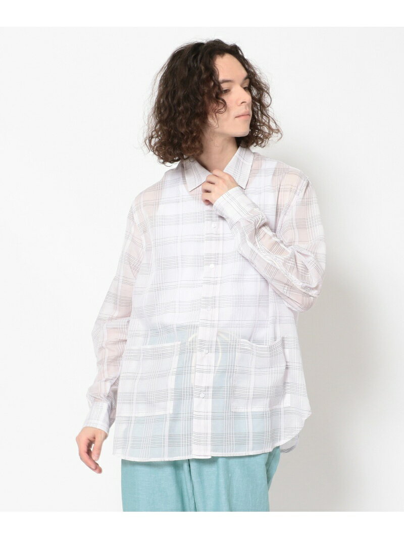 【SALE／60%OFF】LUSOR(ルーソル)チェックローン SS シャツ B'2nd ビーセカンド トップス シャツ・ブラウス ホワイト ブラック【RBA_E】【送料無料】[Rakuten Fashion]