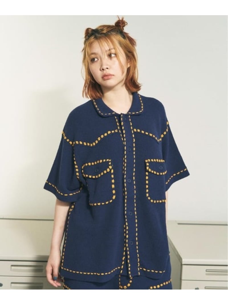 Rakuten - PHINGERIN/フィンガリン/SUMMER PG1 WESTERN SHIRT ROYAL FLASH ロイヤルフラッシュ トップス シャツ・ブラウス ブラック ネイビー ピンク【送料無料】[Rakuten Fashion]