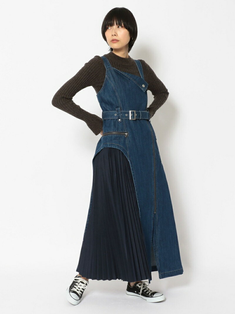 AULA AILA/アウラ アイラ/RIDERS JUMPER SKIRT ROYAL FLASH ロイヤルフラッシュ ワンピース・ドレス シャツワンピース ブルー【送料無料】[Rakuten Fashion]