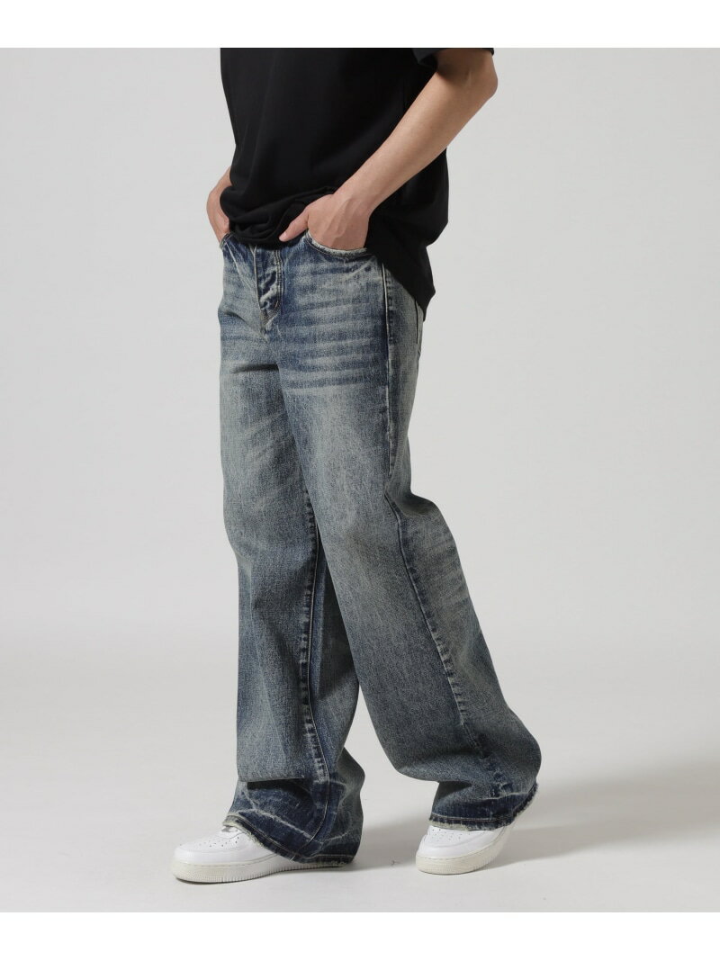 Valabasas/バラバサス/Mr.BAGGY DENIM ROYAL FLASH ロイヤルフラッシュ パンツ ジーンズ・デニムパンツ ブラック ブルー