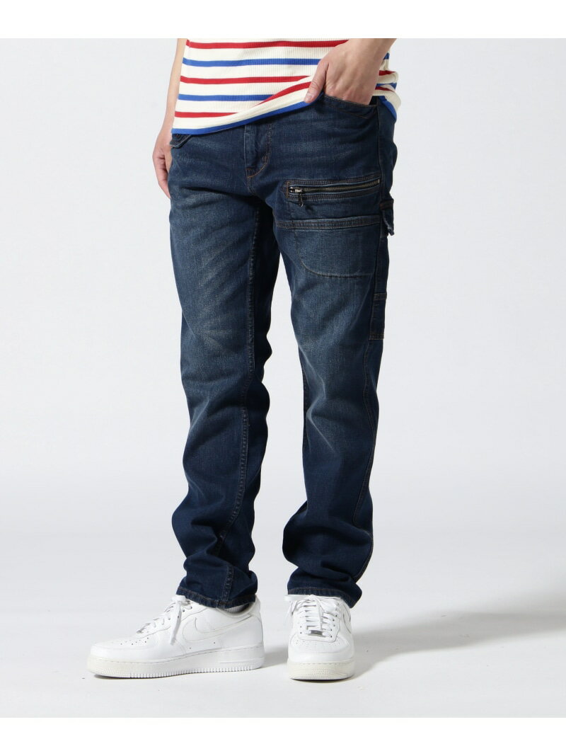 《直営店限定》STRETCH DENIM POCKET PANTS / ストレッチ デニム ポケット パンツ / AVIREX AVIREX アヴィレックス パンツ ジーンズ・デニムパンツ ブルー【送料無料】[Rakuten Fashion]