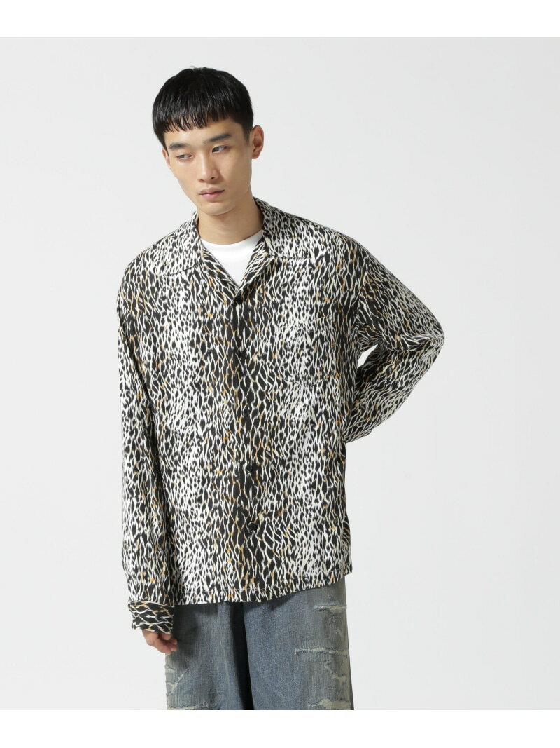 MINEDENIM(マインデニム)Leopard Open Collar SH B'2nd ビーセカンド トップス シャツ・ブラウス ホワイト【送料無料】[Rakuten Fashion]