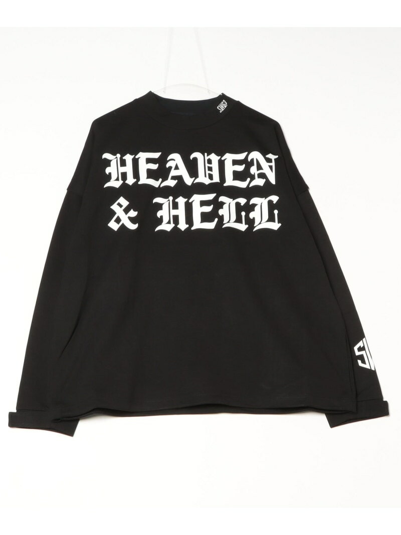 THE SWINGGGR/ザ スウィンガー/H&H PUNCH MOCKNECK L/S TEE ROYAL FLASH ロイヤルフラッシュ トップス カットソー・Tシャツ ホワイト ブラック