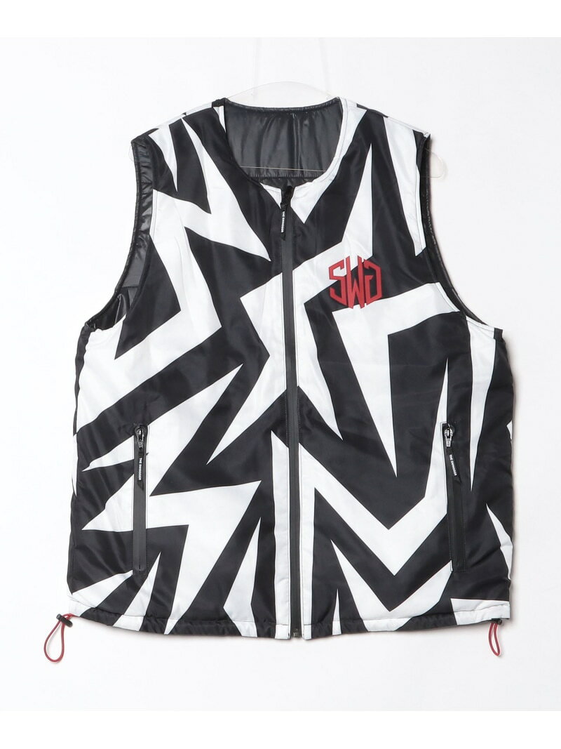 THE SWINGGGR/ザ スウィンガー/GEOMETRY REVERSIBLE VEST ROYAL FLASH ロイヤルフラッシュ トップス ベスト・ジレ ブラック