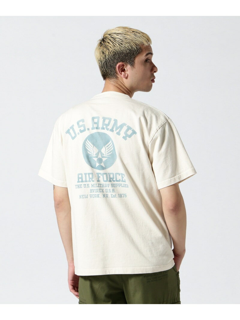 Rakuten - 【SALE／30%OFF】MIL. STENCIL T-SHIRT US ARMY AIR FORCE / ミリタリー ステンシル Tシャツ US アーミー エアフォ AVIREX アヴィレックス トップス カットソー・Tシャツ ブラウン ブラック グリーン【RBA_E】【送料無料】[Rakuten Fashion]