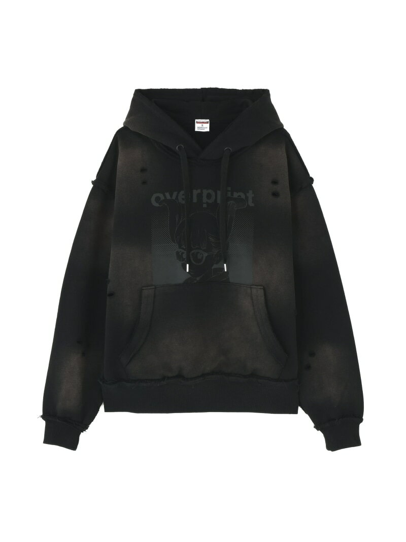 Rakuten - overprint/オーバープリント/SHADOW Hoodie C LHP エルエイチピー トップス パーカー・フーディー ピンク ブラック【送料無料】[Rakuten Fashion]