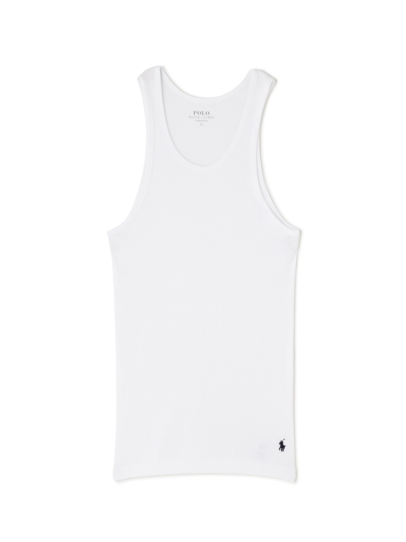 POLO RALPH LAUREN/ポロラルフローレン/RIB TANKTOP LHP エルエイチピー トップス ノースリーブ・タンクトップ ブラック ホワイト【送料無料】[Rakuten Fashion]