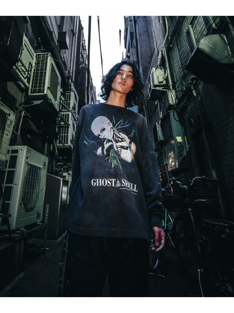 SAINT MICHAEL/セントマイケル×攻殻機動隊/GS_LS TEE/GITS/BLACK ROYAL FLASH ロイヤルフラッシュ トップス カットソー・Tシャツ ブラック【送料無料】[Rakuten Fashion]
