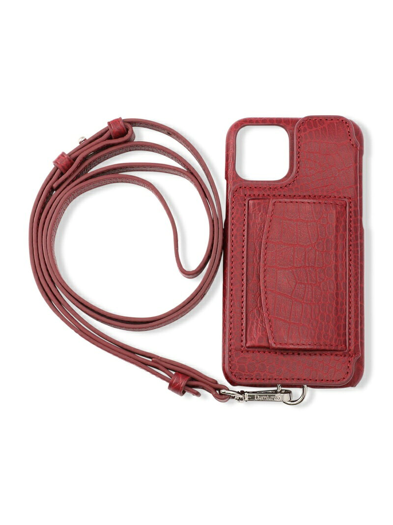 Demiurvo/デミウルーボ/POCHE Crocoストラップセット/iPhone 11Pro/ワインレッド IMPORT ORIGINAL ビーバー ファッション雑貨 その他のファッション雑貨 レッド【送料無料】[Rakuten Fashion]