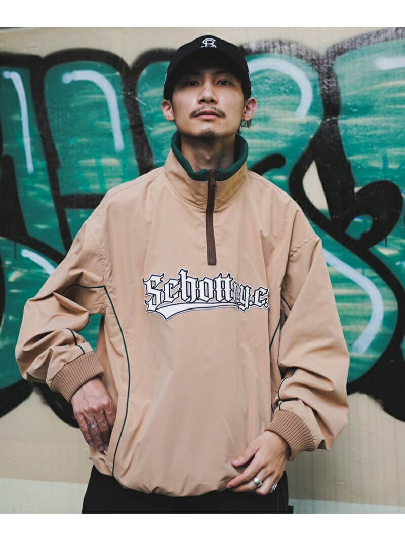 HALF ZIP JACKET/ハーフジップジャケット Schott ショット ジャケット・アウター ブルゾン・ジャンパー カーキ ブラック グリーン