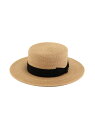 RAFFIA BRAID BOATER HAT/ラフィアブレード ボーダーハット Schott ショット 帽子 その他の帽子 ベージュ ブラック【送料無料】[R...