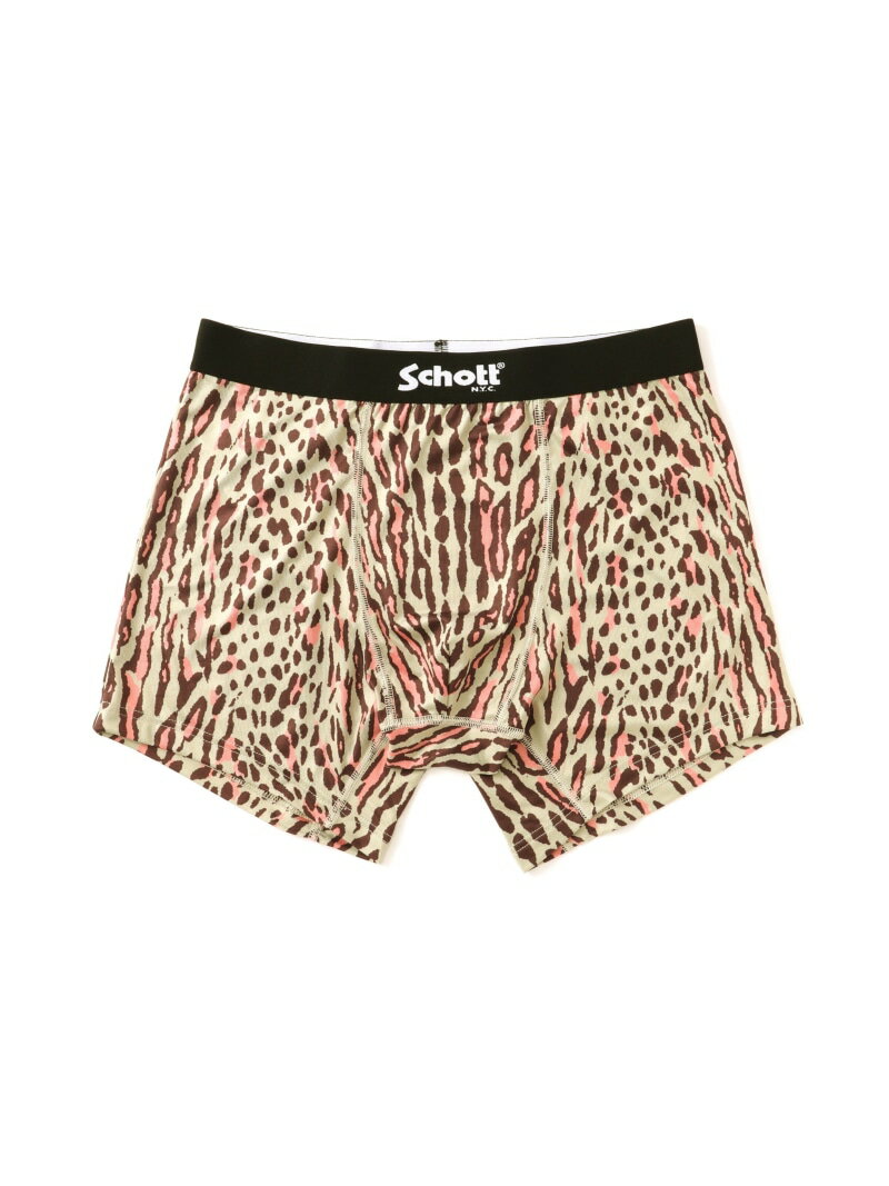 直営限定/BOXER PANTS LEOPARD/ボクサーパンツ レオパード Schott ショット インナー・ルームウェア その他のインナー・ルームウェア[Rakuten Fashion] 1