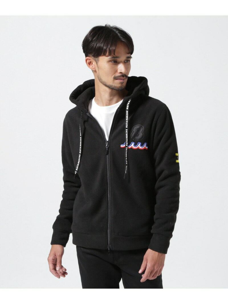 muta MARINE/ムータ マリン/別注 Fleece Parka ROYAL FLASH ロイヤルフラッシュ トップス パーカー・フーディー グレー ブラック【送料無料】[Rakuten Fashion]