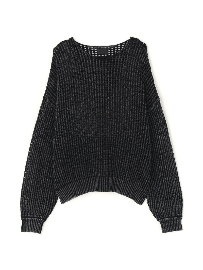 Rakuten - 【SALE／30%OFF】DankeSchon/ダンケシェーン/CHEMICAL MESH KNIT CREWNECK LHP エルエイチピー トップス ニット ブラック【RBA_E】【送料無料】[Rakuten Fashion]