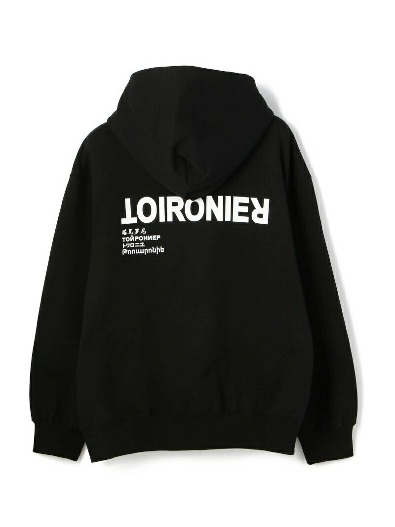 【SALE／50%OFF】TOIRONIER/トワロニエ/DAILY LINE PULL PARKA/デイリーラインプルパーカー GARDEN TOKYO ガーデン トップス パーカー・フーディー ブラック ホワイト【RBA_E】【送料無料】[Ra…