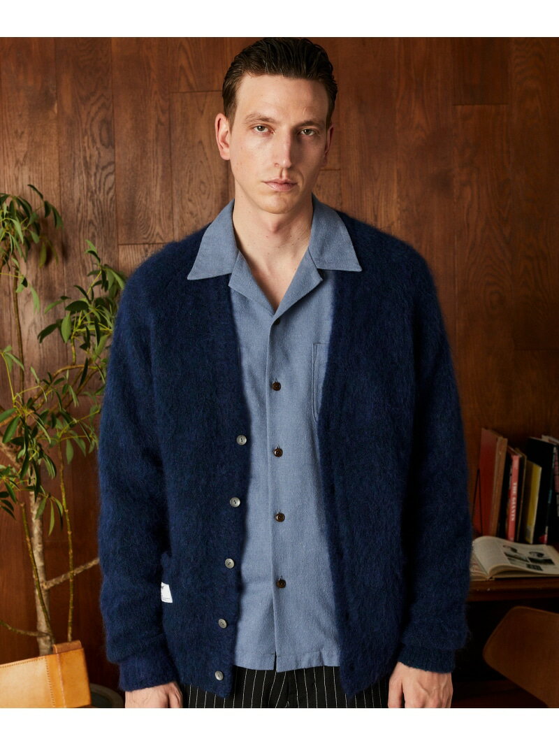 MOHAIR KNIT CARDIGAN/モヘア ニットカーディガン Schott ショット トップス カーディガン ネイビー グレー【送料無料】[Rakuten Fashion]