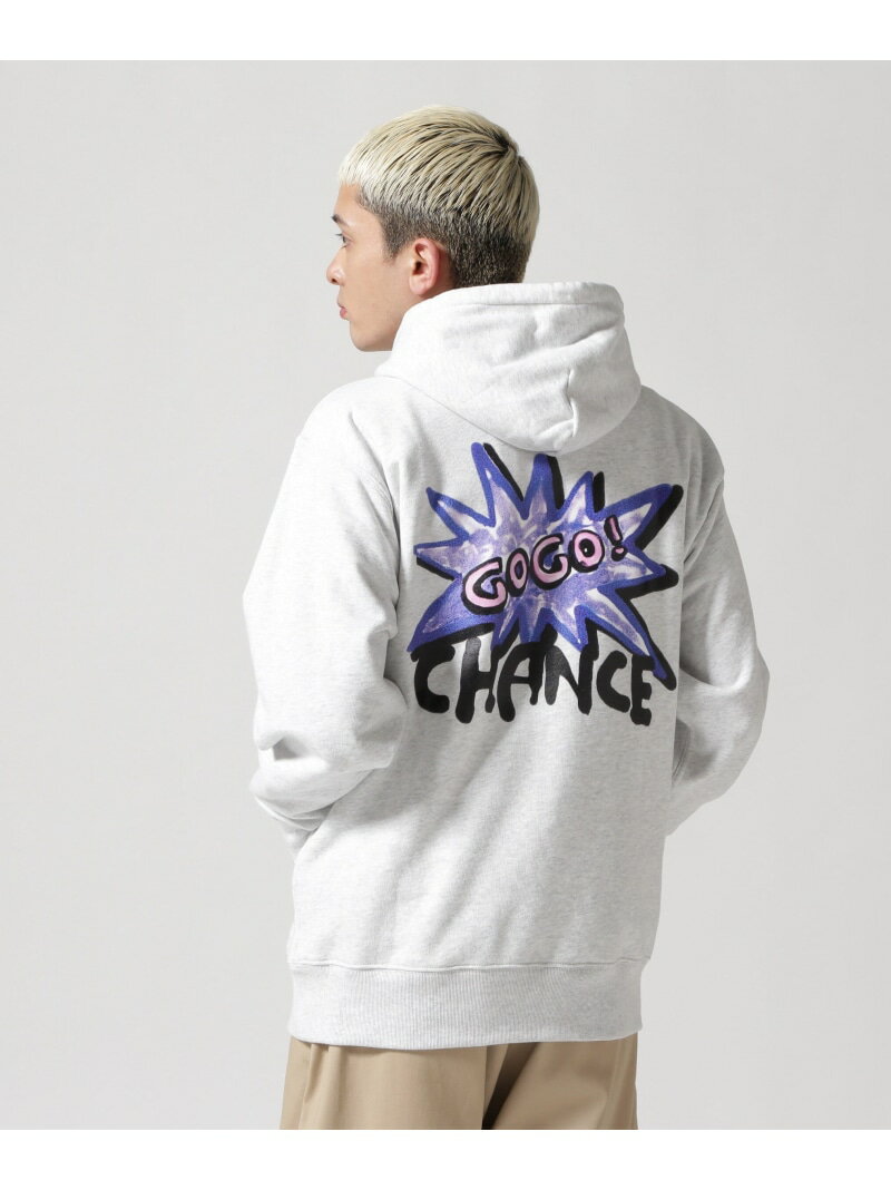 Guernika/ゲルニカ*JUGGLER/GOGO! CHANCE PRINT PARKA ROYAL FLASH ロイヤルフラッシュ トップス パーカー・フーディー グレー ブラック【送料無料】[Rakuten Fashion]