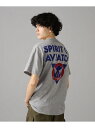 アヴィレックス 服（父向き） 【SALE／40%OFF】AVIREX TRAINING T-SHIRT / トレーニング Tシャツ AVIREX アヴィレックス トップス カットソー・Tシャツ ホワイト グリーン【RBA_E】[Rakuten Fashion]