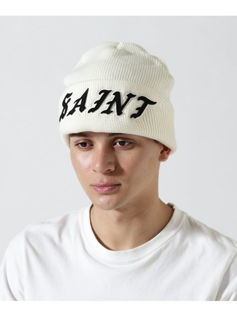 US ONLINE STOREのSAINT MICHAEL/セントマイケル/KNIT CAP/SAINT/WHITE ROYAL FLASH ロイヤルフラッシュ 帽子 その他の帽子 ホワイト【送料無料】[Rakuten Fashion]｜アングル2