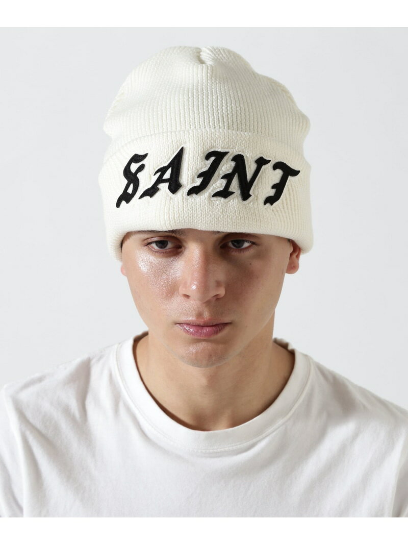 US ONLINE STOREのSAINT MICHAEL/セントマイケル/KNIT CAP/SAINT/WHITE ROYAL FLASH ロイヤルフラッシュ 帽子 その他の帽子 ホワイト【送料無料】[Rakuten Fashion]｜アングル3
