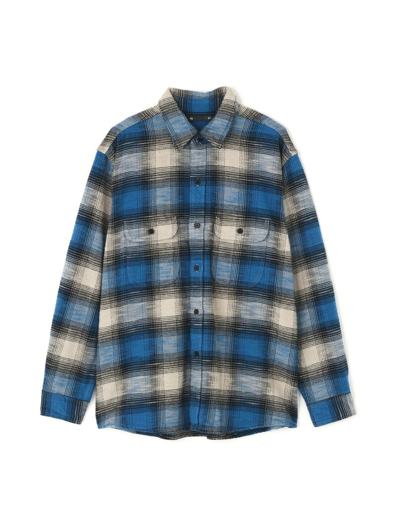 MINEDENIM(マインデニム) Heavy Cotton Flannel Ombre Work Shirt B'2nd ビーセカンド トップス シャツ・ブラウス ブルー ブラック【送料無料】[Rakuten Fashion]