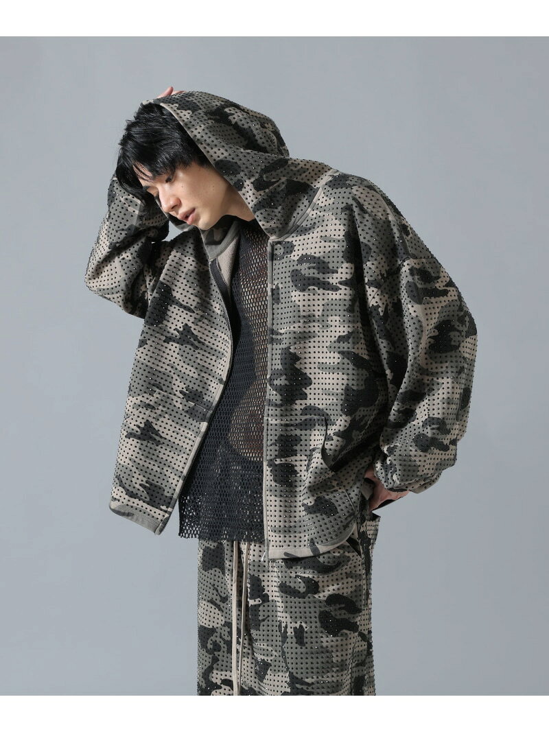 Rakuten - DankeSchon/ダンケシェーン/CAMO LINESTONE ZIP HOODIE LHP エルエイチピー トップス パーカー・フーディー【送料無料】[Rakuten Fashion]