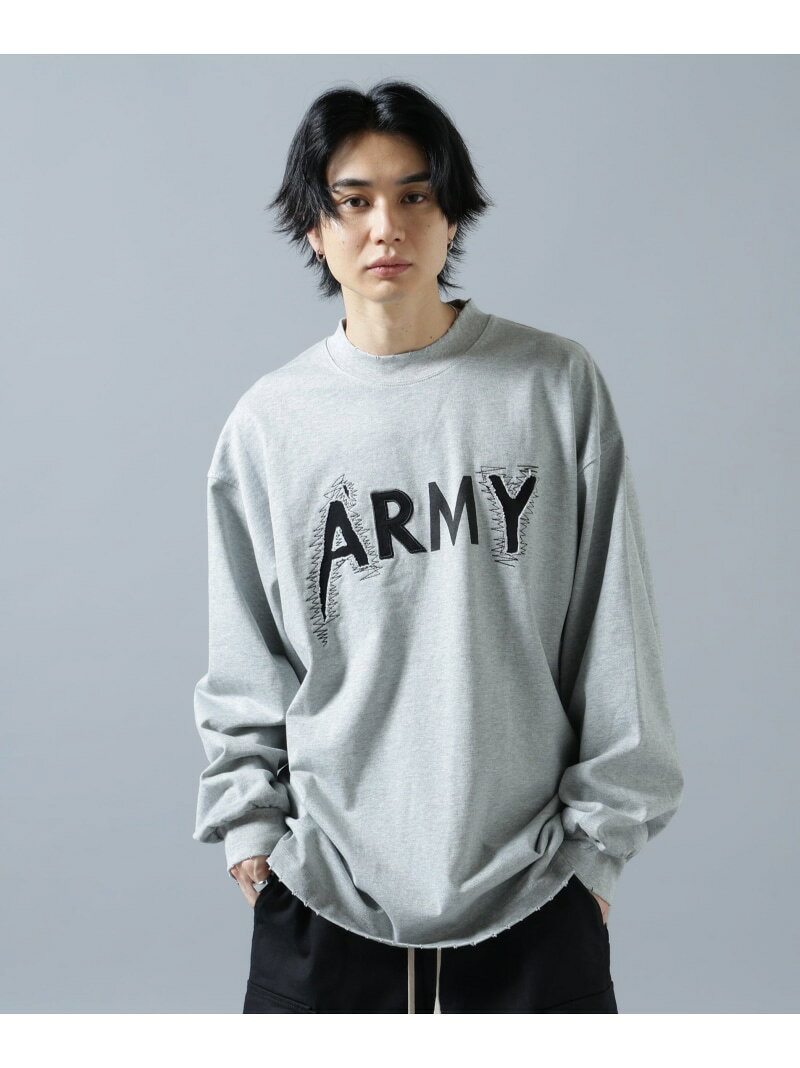 Rakuten - DankeSchon/ダンケシェーン/ARMY CREWNECK LHP エルエイチピー トップス スウェット・トレーナー グレー【送料無料】[Rakuten Fashion]