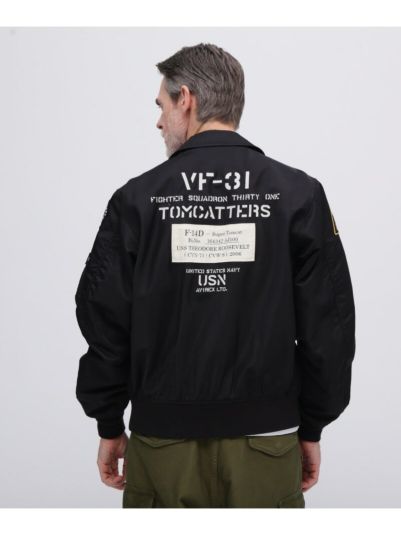 CWU-36P TOMCATTERS / CWU-36P トムキャッターズ / AVIREX / アヴィレックス AVIREX アヴィレックス ジャケット・アウター ブルゾン・ジャンパー ブラック【送料無料】[Rakuten Fashion]