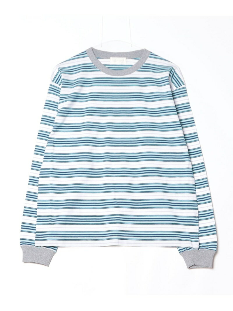 SOGLIA/ソリア OPEN END MULTI BORDER LS TEE ボーダーT BEAVER ビーバー トップス カットソー・Tシャツ ブラウン グリーン ホワイト【送料無料】[Rakuten Fashion]