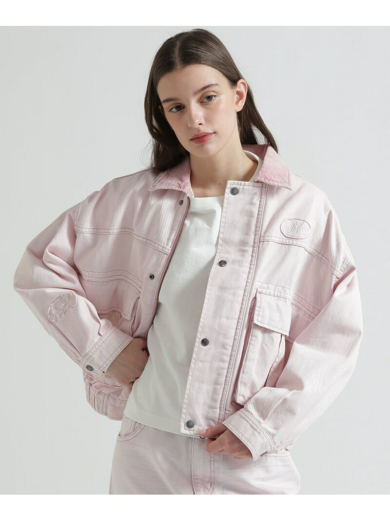 OVERSIZED WAPPEN DENIM JACKET AVIREX アヴィレックス ジャケット・アウター ブルゾン・ジャンパー ピンク ブルー【先行予約】*【送料無料】[Rakuten Fashion]