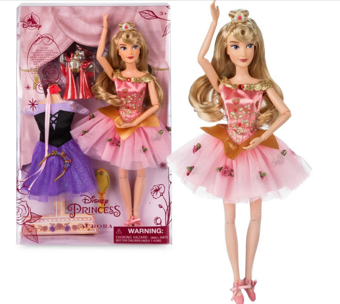 少々訳あり US版 ディズニーストア 眠れる森の美女 オーロラ バレエ ドール 人形 プリンセス