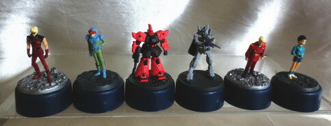 【セール】【コレクター必見】GUNDAM　ガンダム　★鉛筆削り付きフィギュア4種ロボット2種の6体セット（G119）