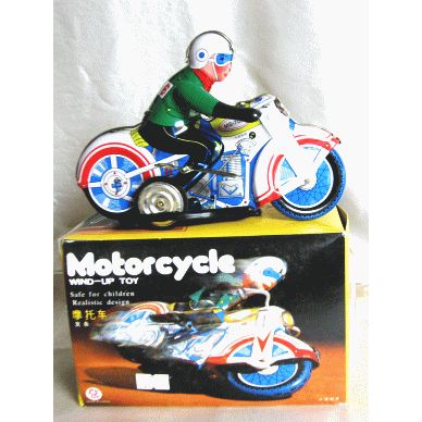 レトロなブリキ　WIND-UP TOY モーターサイクル MOTORCYCLE（B-11）バイク