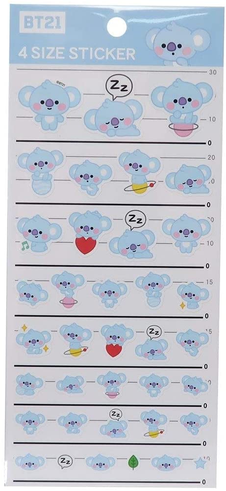 BT21 シール 4サイズ ステッカー KOYA★メール便なら￥200で全国へ（コヤ KOYA LINE FRIENDS 防弾少年団 BTS BLT 韓国 カミオジャパン 文具 通販 韓流 ライン）728519