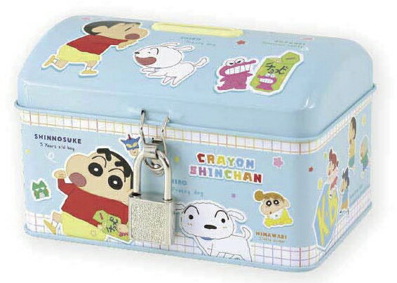 クレヨンしんちゃん バンク 貯金箱 鍵付き缶バ...の紹介画像2