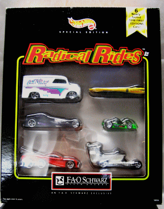 F・A・Oシュワルツ限定 ホットウィール ラディカル ライド 6台セット NEWLY TOOLED 1998 FIRST EDITIONS CARS RADICAL RIDES（HW-5）ミニカー