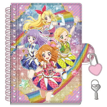 【メール便なら¥120で全国へ】★アイカツ!★ カギ付リングノート3 (アイドルカツドウ/Aikatsu/文具/メモ帳/シール帳/ステーショナリーグッズ)