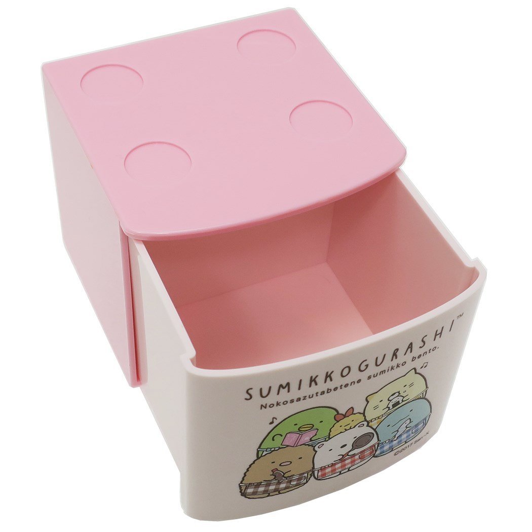 【Sumikko gurashi★すみっコぐらし】すみっこぐらし スタッキングチェスト(フラットタイプ)『すみっコ弁当』ピンク/小物入れ/卓上収納/引き出し/子供部屋/インテリア/便利/雑貨/グッズ/SG-SCF-SB