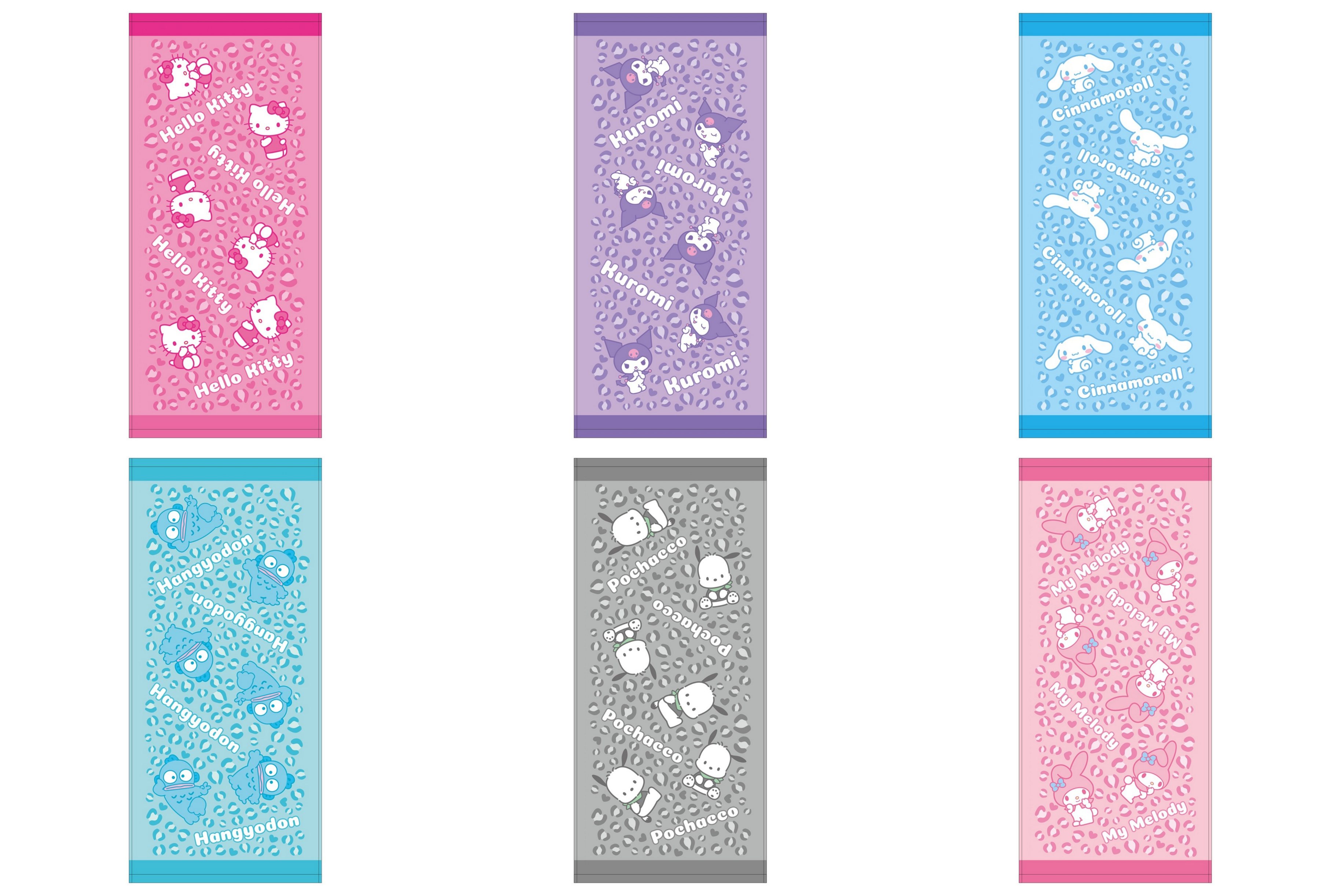 サンリオ タオル フェイスタオル メール便なら3枚迄1通で発送 ヒョウ柄 SANRIO シナモロール クロミ ポチャッコ マイメロ ハンギョドン 景品 子供会 スポーツタオル 熱中症 夏祭り 送別品 スポーツタオル 部活 部活動 少年団 スポーツクラブ