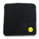 おえかきさん タオル ミニタオル すまいる SMILE BLACK メール便なら何枚でも220円で全国へ プチタオル タオルハンカチ 手拭きタオル オクタニコーポレーション 公式 おえかきさんたおる お絵描きさん お絵かきさん スマイルさん ブラック 黒