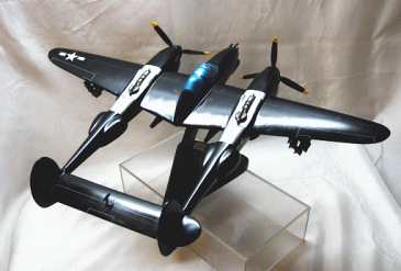 【米軍機マホガニー製】Elite SKYWARRIORSシリーズ 1/32★ロッキード P-38M ナイトライトニング(米/B)#ES10-1