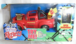 訳あり US版 TOYBIZ WCW ROAD REBELS ライト＆サウンド GOLDBERG 赤い大きな車（US-10)