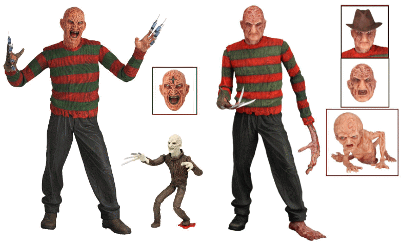 NECA エルム街の悪夢 シリーズ3 フレディ アクションフィギュア 2種セット ネカのサムネイル