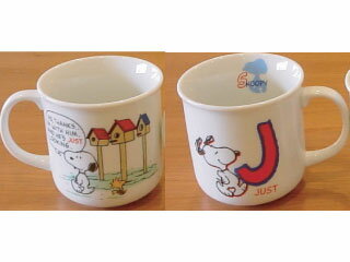 【日本製】【超ロングセラー★NEWデザイン】SNOOPY スヌーピー★イニシャルマグ「J」