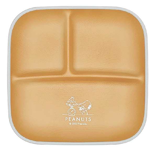 スヌーピー プレート お皿 ランチプレート スクエア L 樹脂製 仕切り付★電子レンジ 食洗機OK『SNOOPY ..